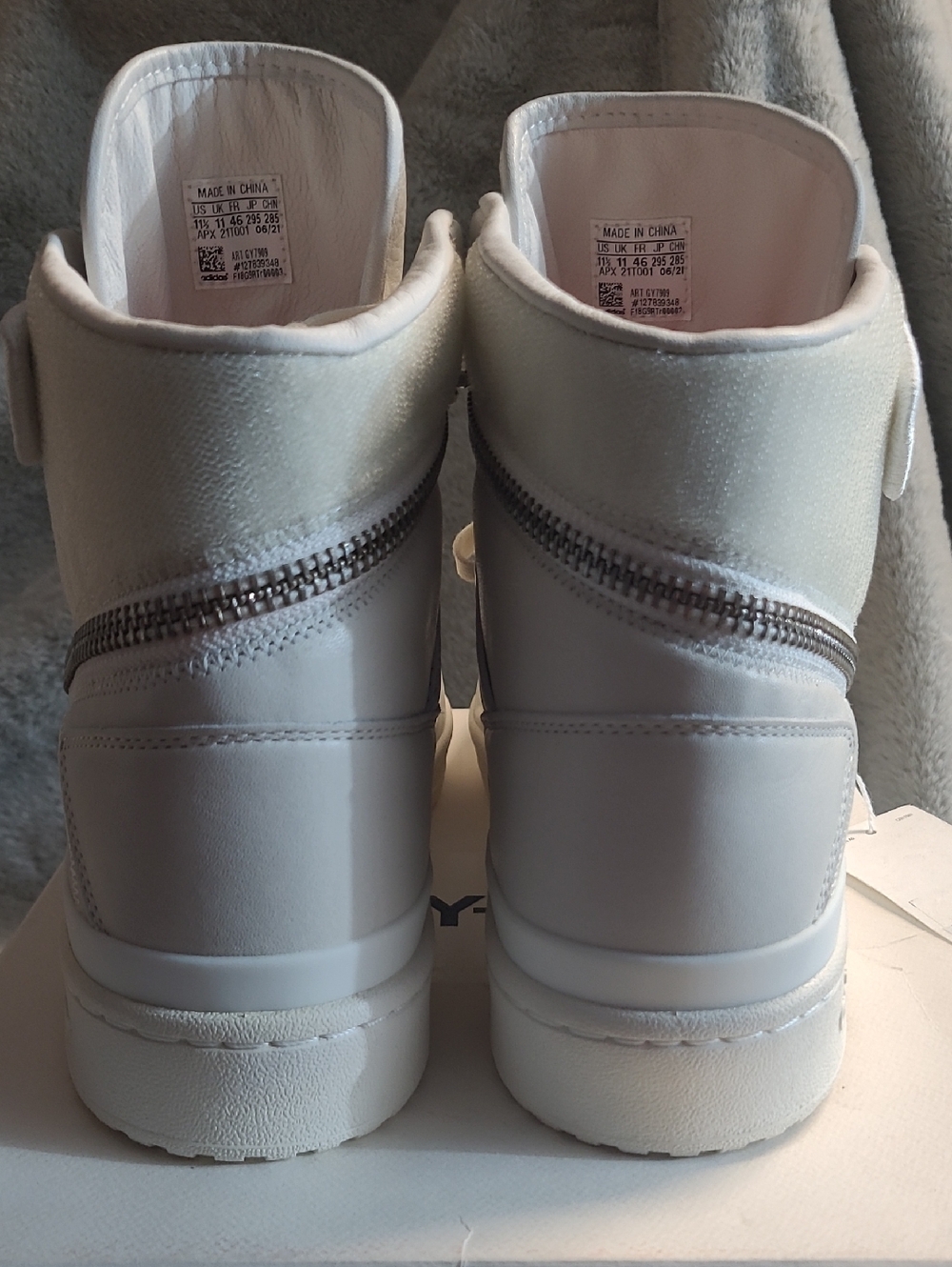 Y-3 Adidas Forum Hi OG Nondye White Mens 11.5 - Picture 3 of 10